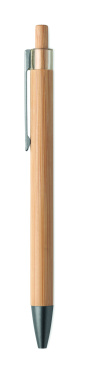 Logo trade promotional giveaway photo of: Push button bamboo pen