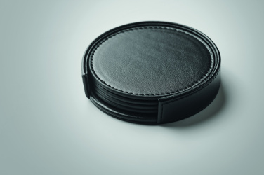 Logo trade corporate gift photo of: Set of 4 PU coasters