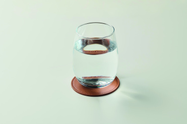 Logo trade promotional merchandise image of: Round coaster in PU