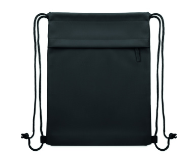 Logo trade promotional giveaways image of: Drawstring bag in 600D RPET