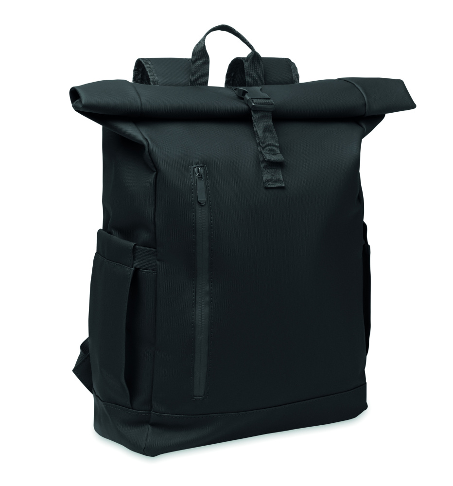 Logo trade promotional gift photo of: Rolltop laptop rucksack 600D