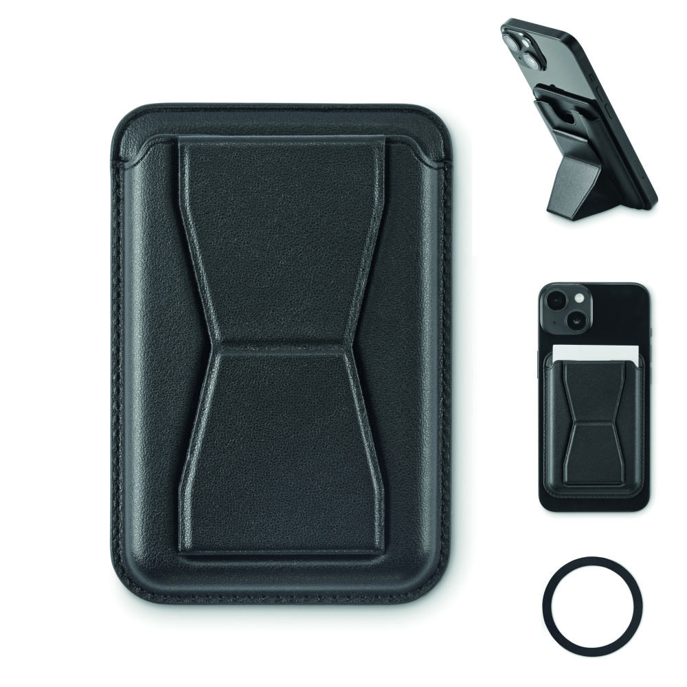 Logo trade promotional giveaways image of: Magnetic PU cardholder