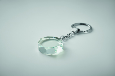 Logo trade corporate gifts picture of: Glass round award key ring