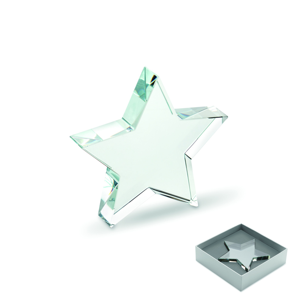 Logo trade promotional merchandise photo of: Glass star award