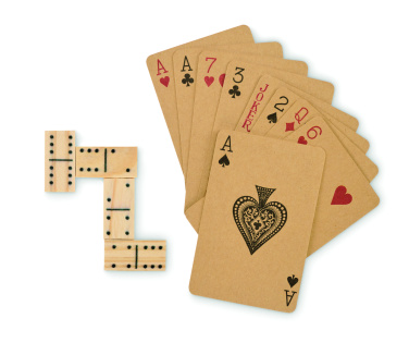Logo trade promotional gift photo of: Domino and cards set