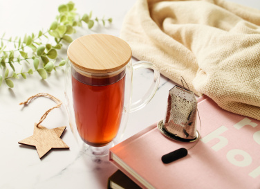 Logotrade promotional giveaway image of: Double wall glass mug 450ml