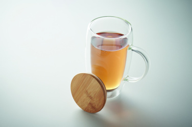 Logotrade advertising products photo of: Double wall glass mug 450ml