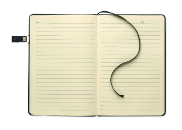 Logo trade promotional gifts picture of: A5 notebook w/ integrated USB