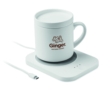 Logotrade promotional gift picture of: Wireless charger mug warmer set