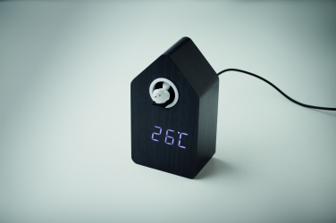 Logo trade advertising products picture of: MDF cuckoo alarm clock