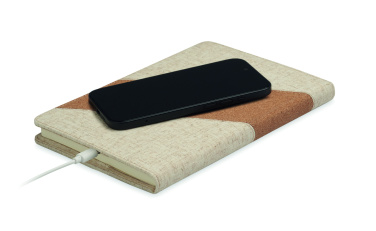 Logotrade promotional merchandise photo of: A5 notebook with 15W charger