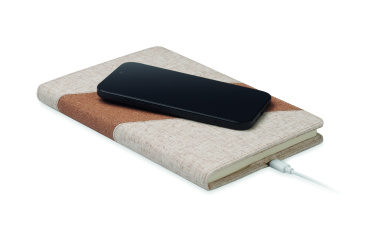 Logo trade advertising products picture of: A5 notebook with 15W charger