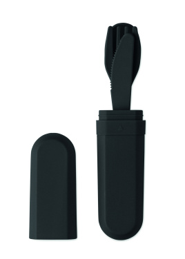 Logotrade advertising products photo of: Cutlery set and case in PLA