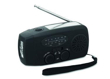 Logotrade promotional item image of: Portable radio SOS with LED torch