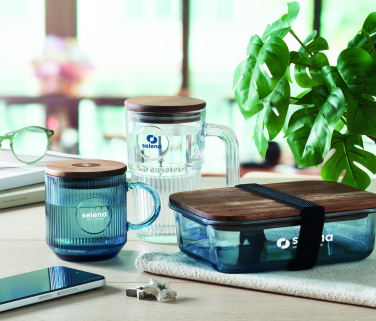 Logotrade promotional merchandise photo of: Ribbed glass mug 300ml