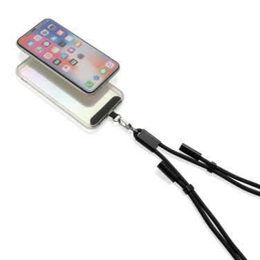 Logo trade corporate gifts picture of: LoopAmp RCS RPET adjustable phone cord with 60W cable