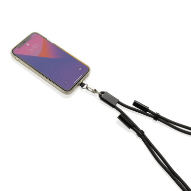 Logotrade promotional merchandise photo of: LoopAmp RCS RPET adjustable phone cord with 60W cable