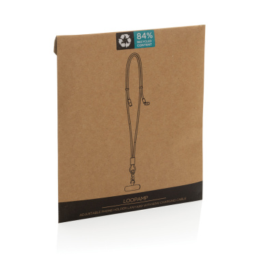 Logo trade advertising products image of: LoopAmp RCS RPET adjustable phone cord with 60W cable