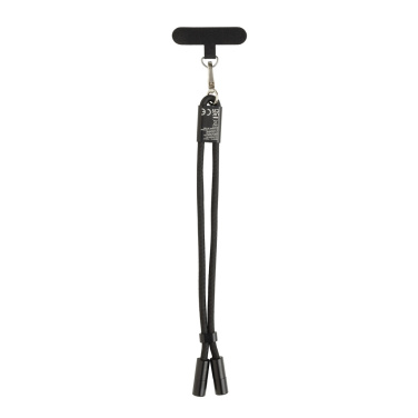 Logo trade promotional product photo of: LoopAmp RCS RPET adjustable phone wrist strap 60W cable