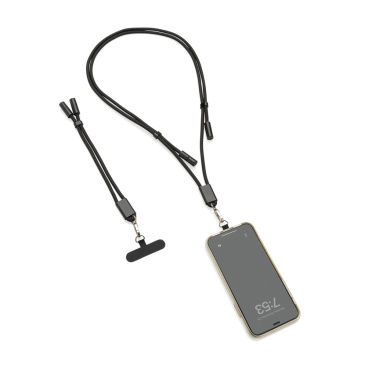 Logo trade promotional giveaway photo of: LoopAmp RCS RPET adjustable phone wrist strap 60W cable
