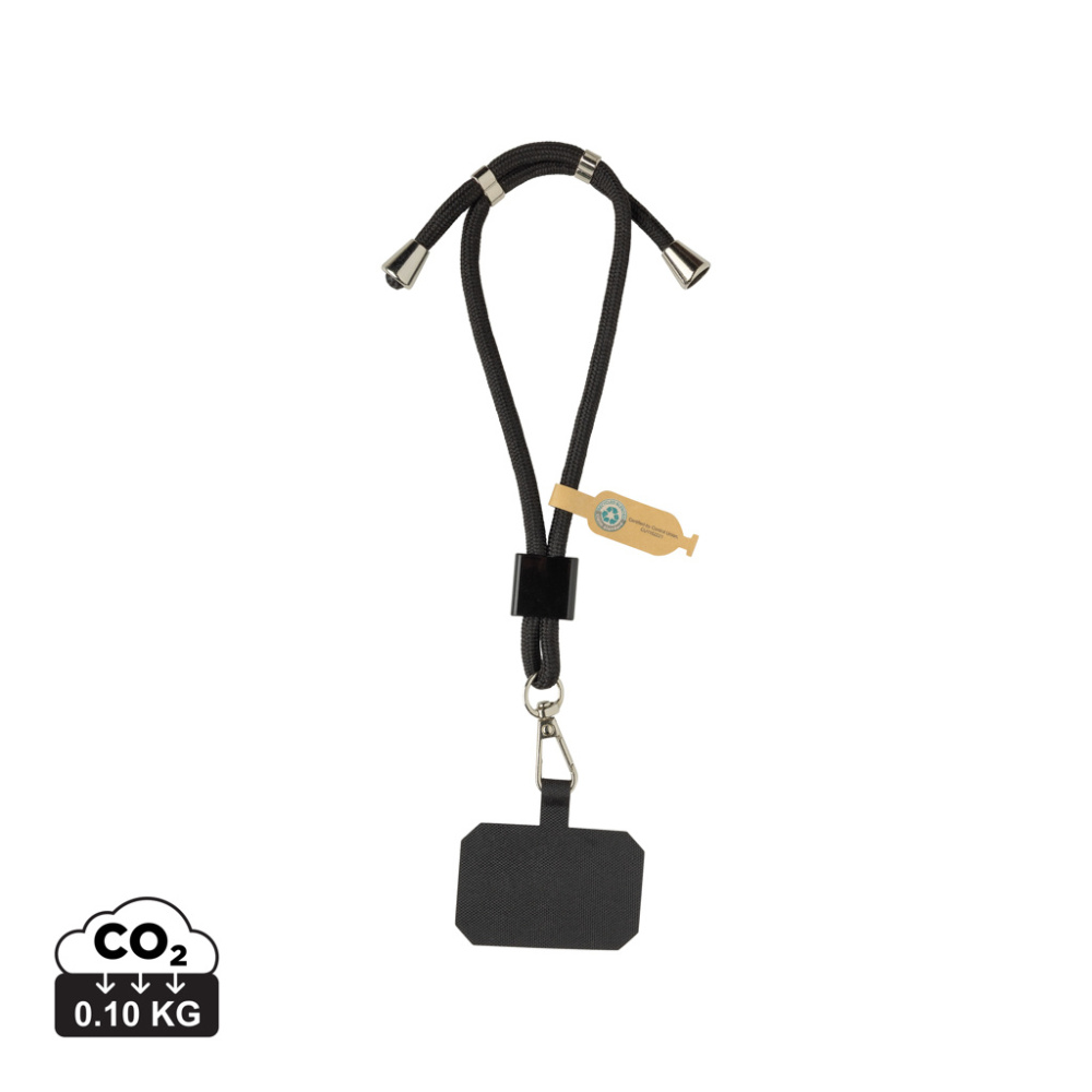 Logotrade promotional merchandise picture of: CarryLoop RCS recycled PET adjustable phone holder wristlet