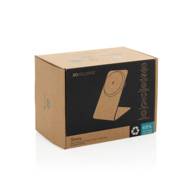 Logotrade promotional product image of: Terra aluminium 15W magnetic wireless charging phone stand