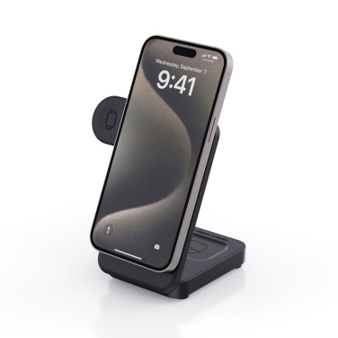 Logo trade promotional merchandise picture of: Urban Vitamin Arcadia RCS rplastic 15W 3in1 magnetic charger