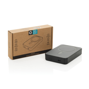 Logo trade promotional gift photo of: Amporia RCS recycled plastic 10.000mAh magnetic powerbank