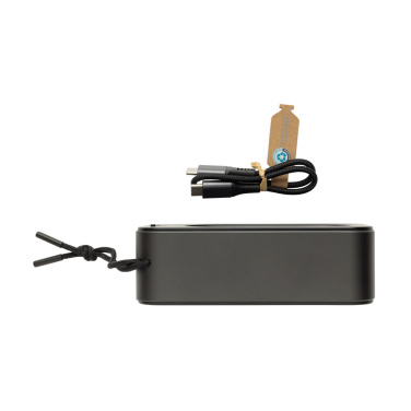 Logo trade promotional item photo of: Swiss Peak RCS recycled aluminium 10W bass speaker