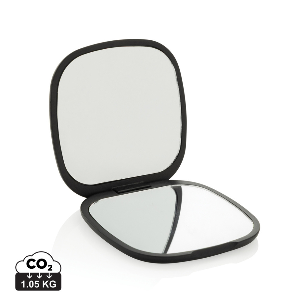 Logo trade advertising product photo of: Reflecta RCS recycled plastic make-up mirror