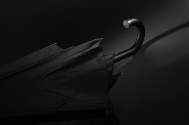 Logo trade corporate gift photo of: Swiss Peak Vero Aware™ RPET 25” umbrella w luxe handle