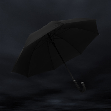 Logo trade advertising product photo of: Swiss Peak Vero Aware™ RPET 25” umbrella w luxe handle