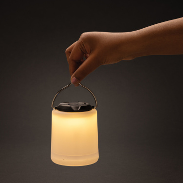 Logo trade promotional merchandise picture of: Limio RCS recycled plastic portable re-chargeable table lamp