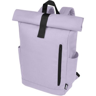 Logo trade corporate gifts image of: Byron 15.6" GRS RPET roll-top backpack 18L