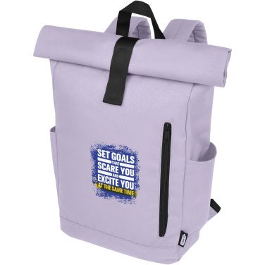 Logo trade promotional gifts picture of: Byron 15.6" GRS RPET roll-top backpack 18L