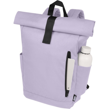 Logo trade advertising products image of: Byron 15.6" GRS RPET roll-top backpack 18L