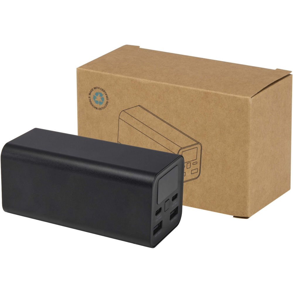 Logotrade promotional giveaways photo of: Acamar 20.000 mAh 70W recycled aluminium laptop power bank