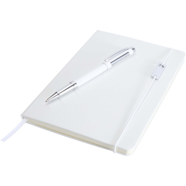 Logo trade corporate gift photo of: Legato Elegance A5 hard cover notebook and rollerball pen set
