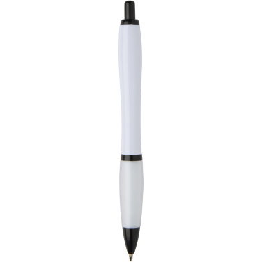 Logo trade promotional products image of: Nash recycled plastic ballpoint pen with black trims (black ink)