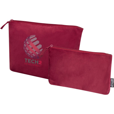 Logotrade promotional items photo of: Swift GRS recycled velvet toiletry bag set