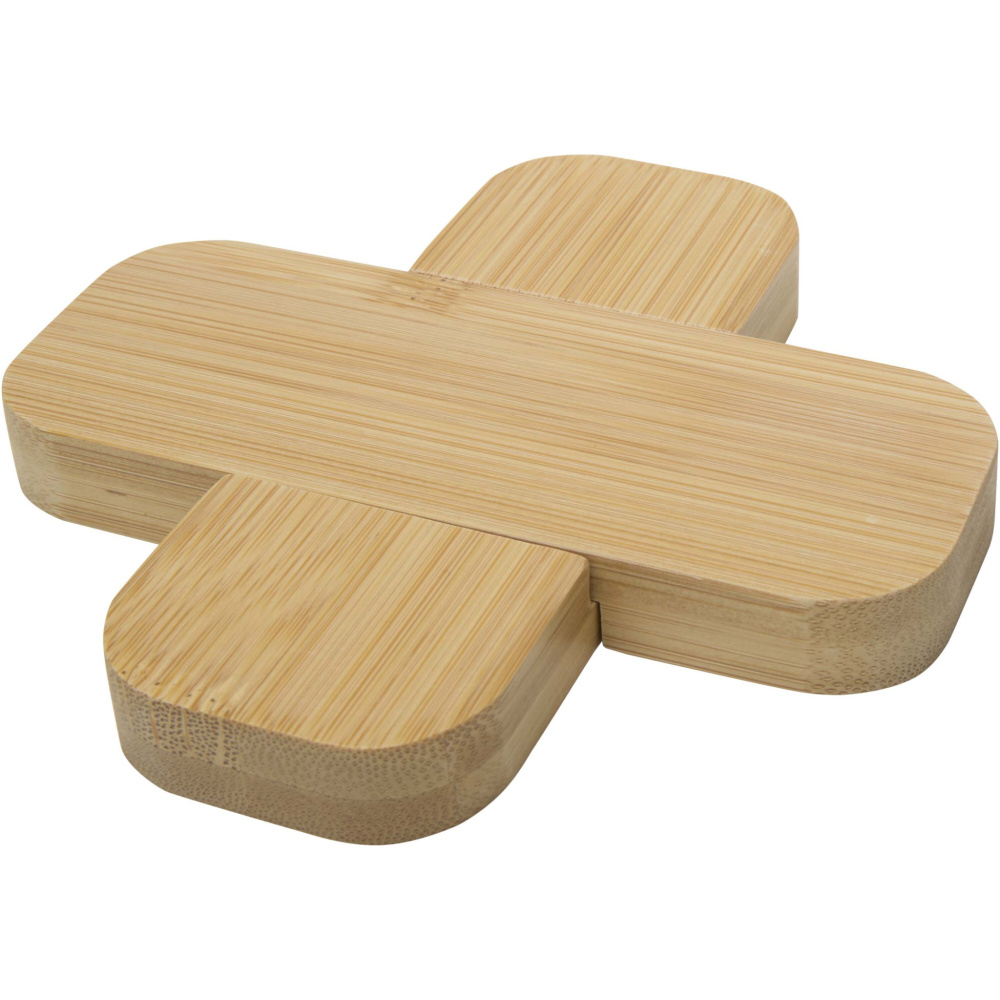 Logo trade advertising products image of: Croc bamboo trivet - small
