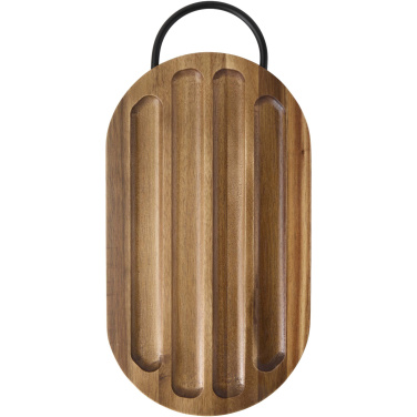 Logotrade promotional merchandise image of: Prestige acacia wood chopping board with bread knife