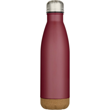 Logotrade promotional merchandise picture of: Cove 500 ml double wall vacuum insulated stainless steel water bottle with cork details
