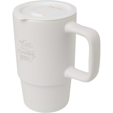 Logotrade promotional product picture of: Carter 450 ml ceramic mug with plastic lid