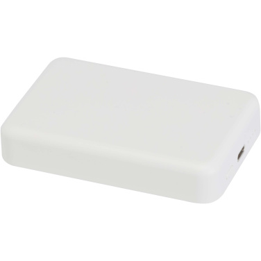 Logo trade promotional products image of: Acrab 10.000 mAh 15W magnetic wireless power bank with 20W PD - made from recycled plastic
