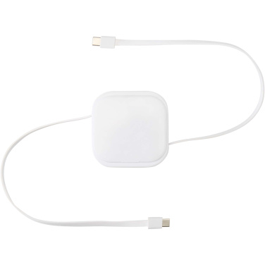 Logo trade advertising product photo of: Gloas 5-in-1 recycled retractable data sync and 100W fast charge cable with smartphone tool kit