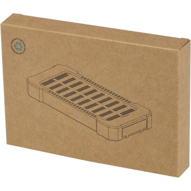 Logotrade promotional item picture of: Altair 5000 mAh 10W recycled plastic rugged solar power bank with built-in torch