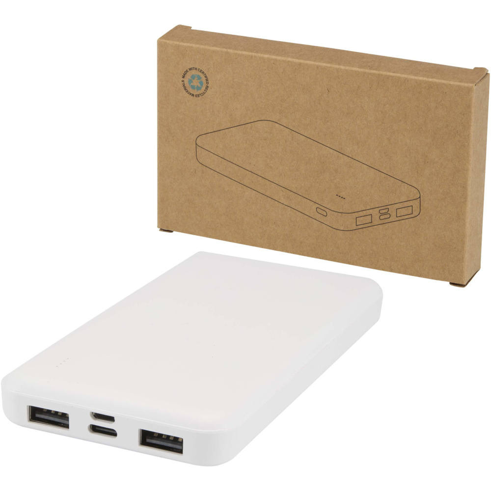 Logo trade promotional gift photo of: Intan 10.000 mAh 10W recycled plastic power bank