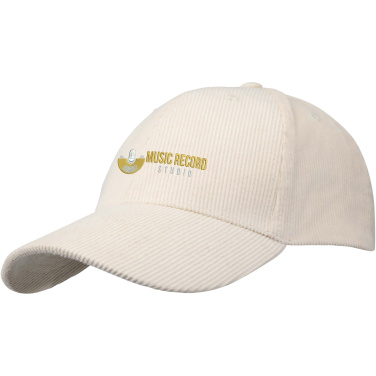 Logo trade business gifts image of: Hutton 6 panel recycled corduroy cap