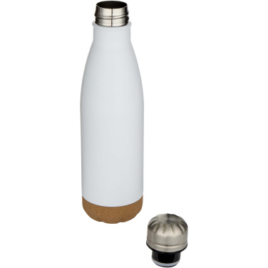 Logo trade promotional gift photo of: Cove 500 ml double wall vacuum insulated stainless steel water bottle with cork details
